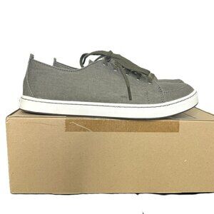 LL Bean Women's Olive Gray Canvas "Campside" Oxford Lace-Up Shoe, Size 9